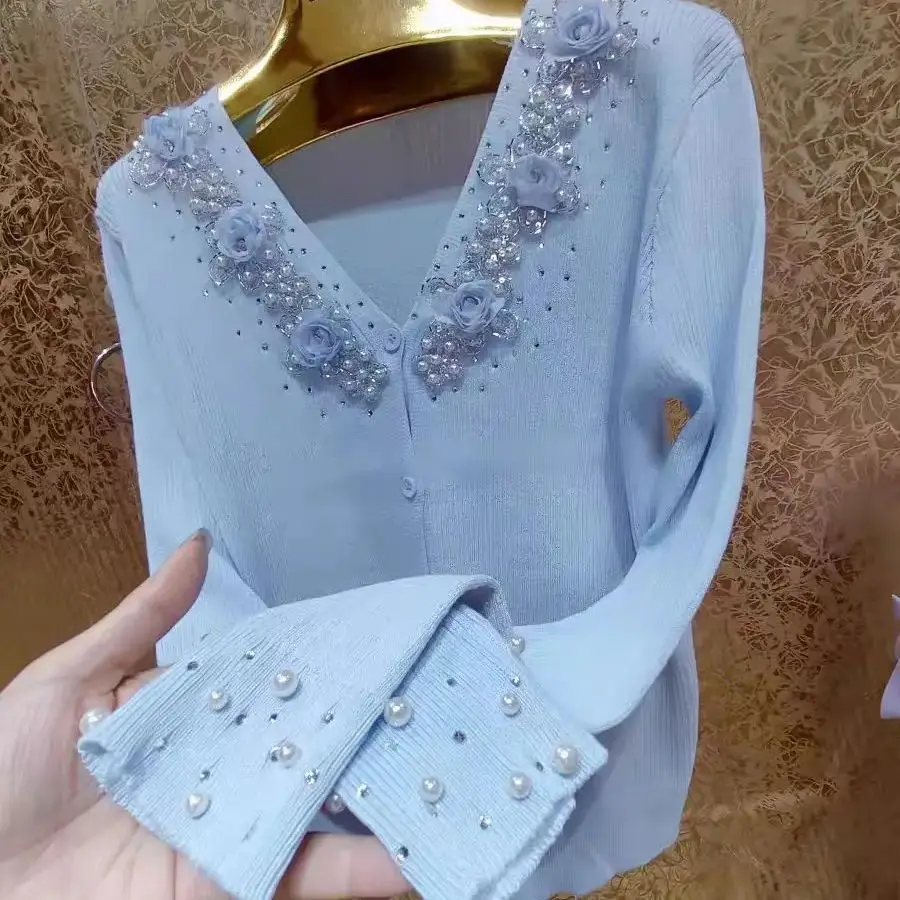 Luxury Design Spring Summer Soft Short Knitted Cardigan for women's cardigans and sweater slim fit Knitwear Top Woman clothing
