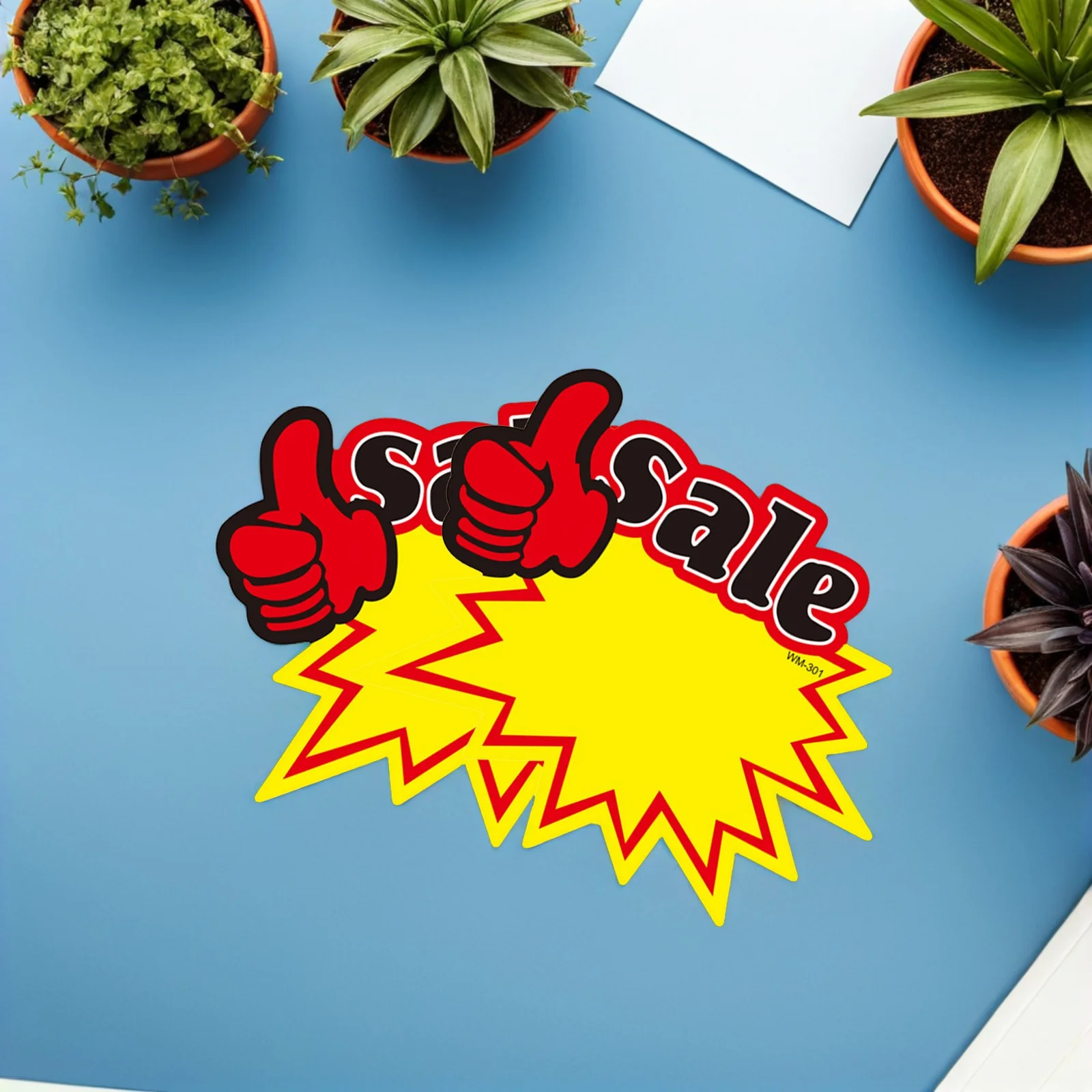 

50pcs Shop Price Tags for Sale Promotional Sticker Labels Advertising Signs Blank Product Price Markers Retail Store Home Use