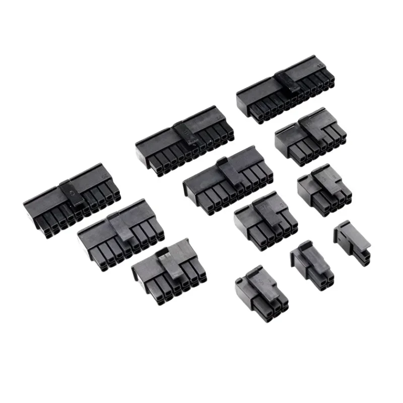 10pcs/lot 5557 5557-R 4.2mm Black Automotive wiring harness connector male 2 - 24 pin for computer graphics card PCI-E Power