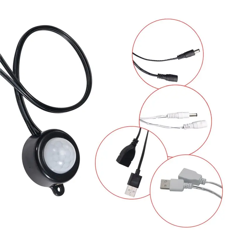 New Tech PIR Body Infrared USB Motion Sensor Switch 5V - 24V 5A Photosensitive Sensor Detector For Single Color RGB LED Strip