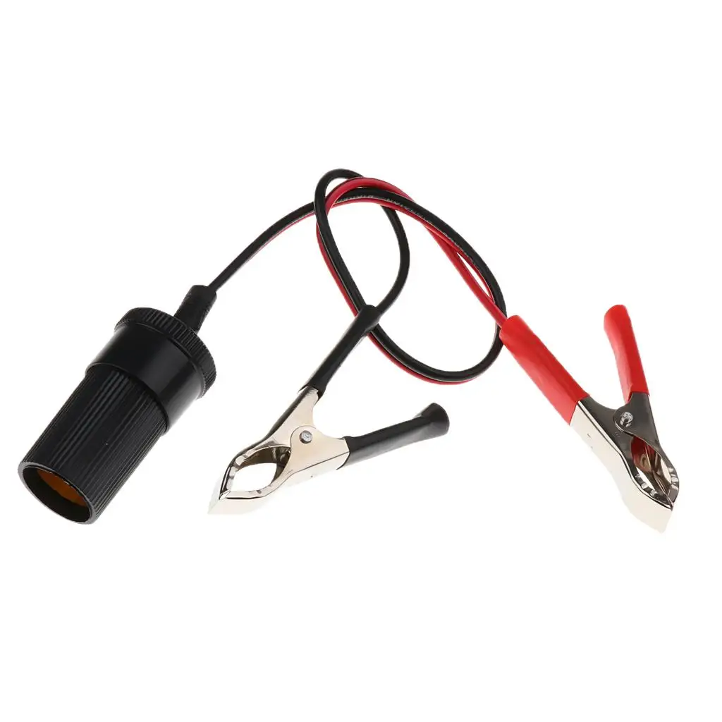 Car Alligator Crocodile Clip Heavy Duty Power Cable Copper Wire Connector Electrical Adapter for 12V Vehicle Use