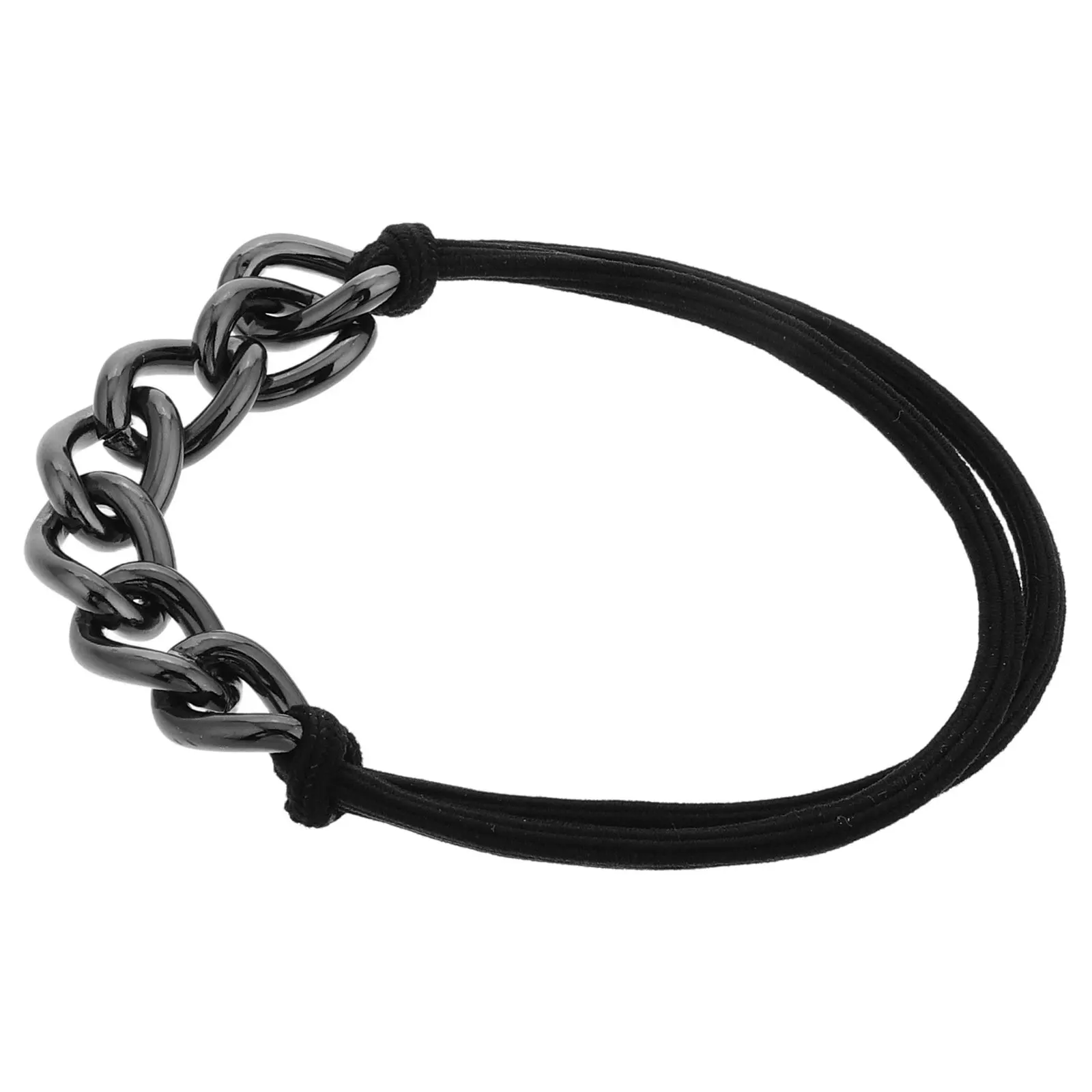 

Эластичная резинка для волос из гальванизированного металлического сплава с цепочкой, золотистая, для женщин, для густых и вьющихся волос, стильный браслет на запястье