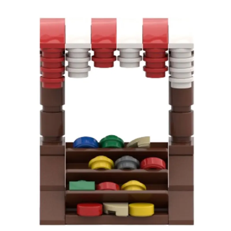 

Spot MOC-53176 98 шт., средневековая выставочная подставка, сделай сам, сборка мелких частиц, строительные блоки, образовательная игрушка, модель, подарочный набор, название