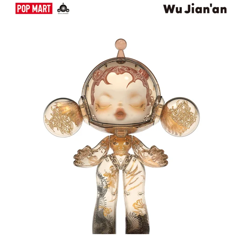 POPMART MEGA SKULLPANDA 400% Wu Jian An Nine Heavens caja ciega sorpresa caja misteriosa lindo Anime figuras de acción decoración del hogar
