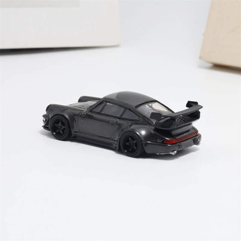 [البيع المسبق] Decode 1:64 RWB 964 نموذج سيارة Diecast باللون الأسود الكربوني بالكامل