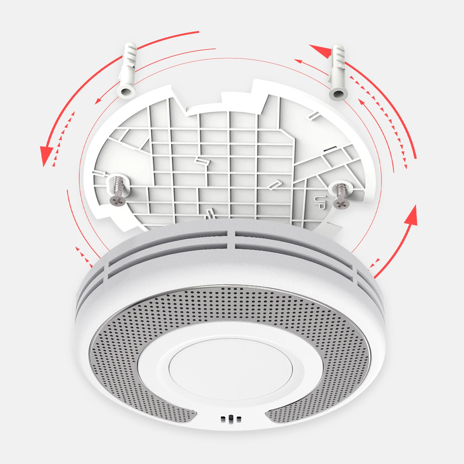 Vs03 كاشف دخان كهروضوئي للمنزل ، إنذار الحريق مع مؤشر led وزر الصمت ، بطارية 10 سنوات ، 85db