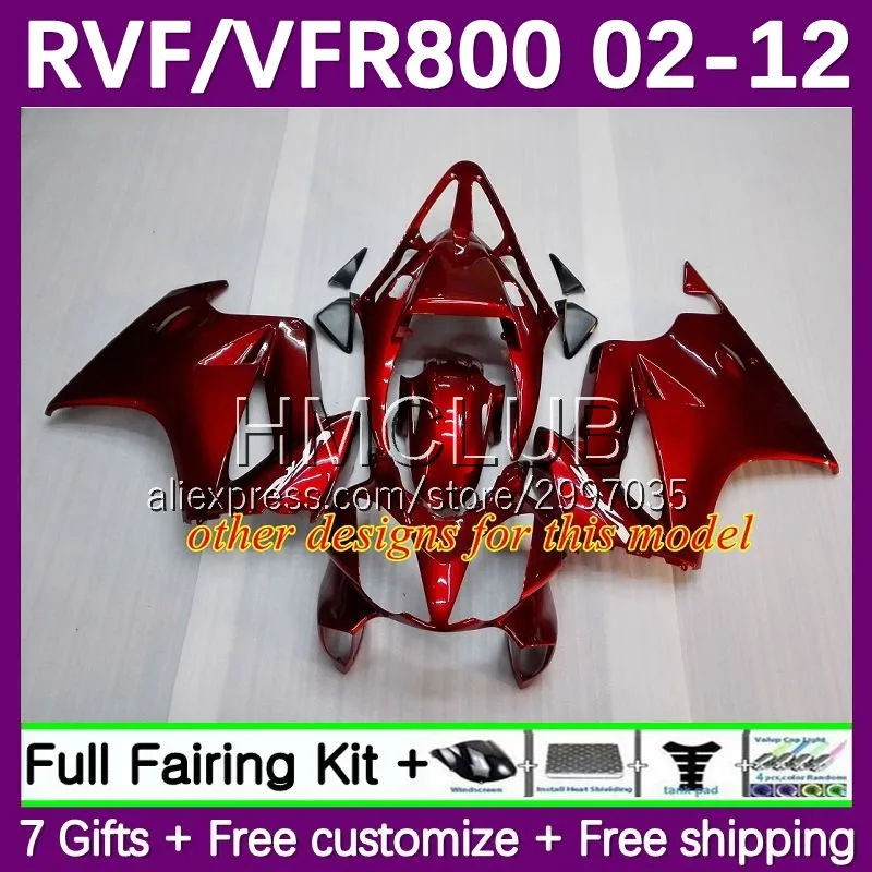 interceptor For HONDA VFR800 VFR 800RR 800 RR 02 03 04 05 06 07 13No.165 VFR800RR 2008 2009 2010 2011 2012 Fairing Metal Rose