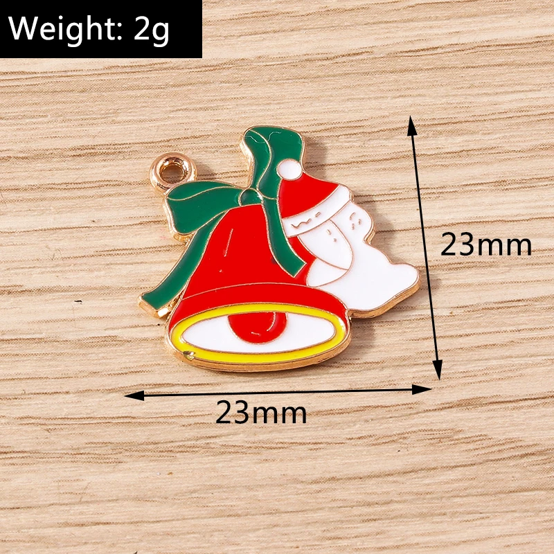10 stücke mischen niedlichen Emaille Weihnachts baum Schneemann Santa Claus Charms Anhänger für Schmuck machen DIY Ohrringe Halsketten Handwerk liefern – Detail 26