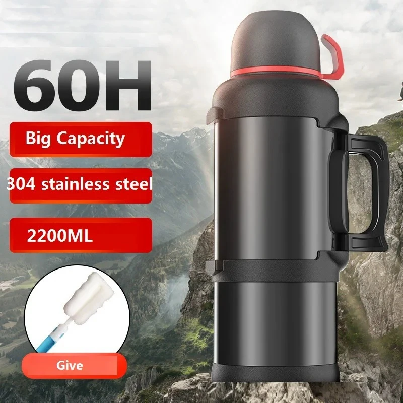 

Нержавеющая сталь, большая емкость, термос, 1 л/2 л/3 л/, уличные дорожные кофейные кружки, термовакуумная бутылка для воды, термокружка