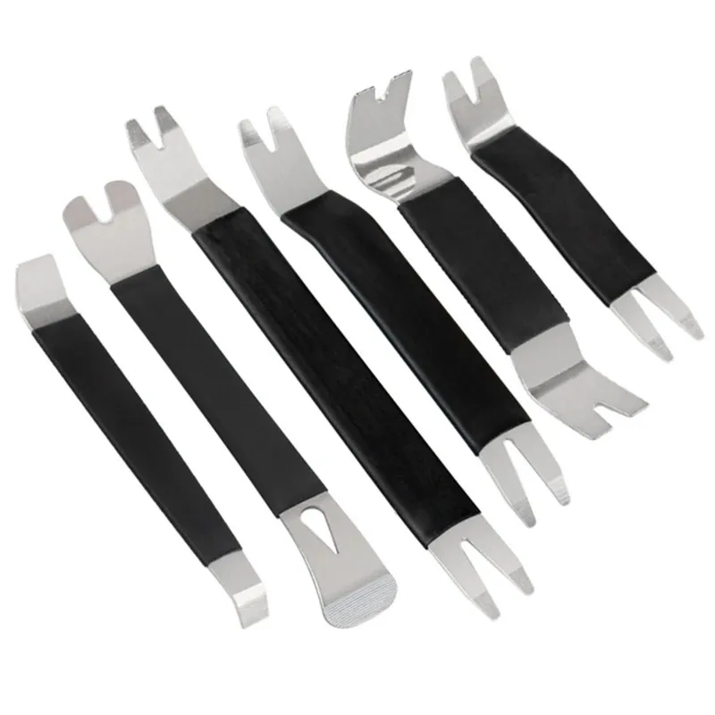 6PCS Auto Door Clip Trim Removal Tool Kit Car Panel Repair Metal Pry Set