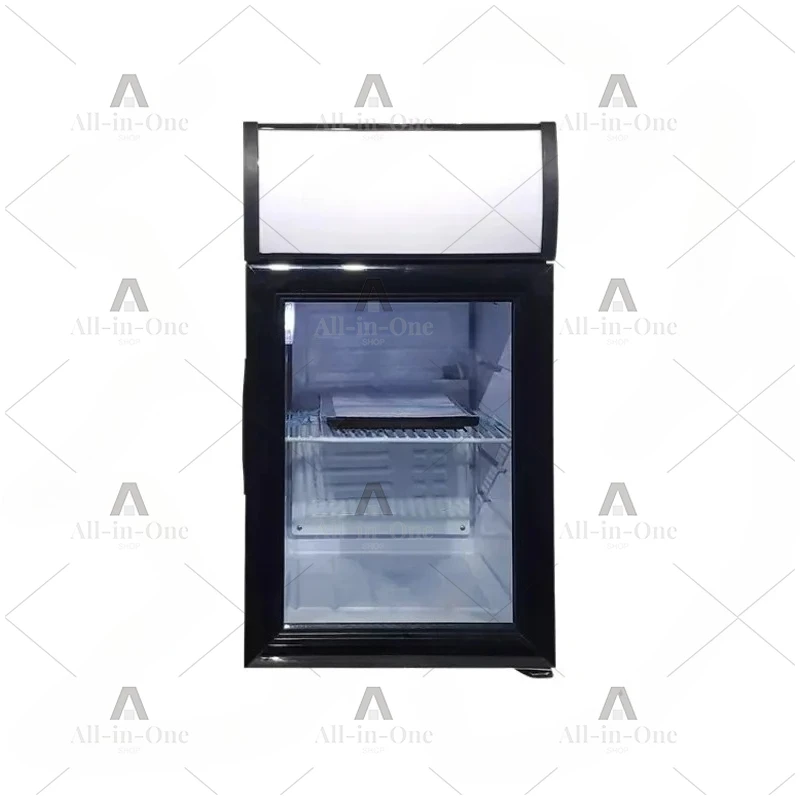 25 Liter Small Refrigerator Glass Door Counter Top Commercial Display Mini Fridge with Light Box