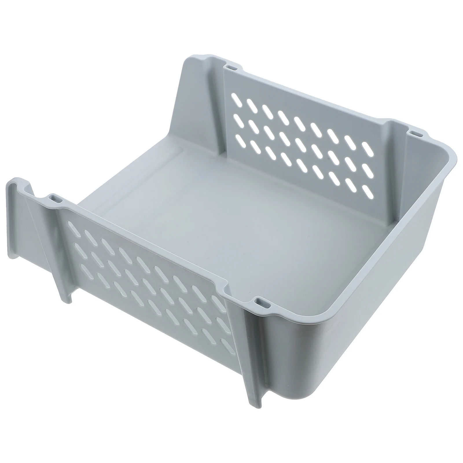

Plastic File Storage Rack Stackable Desktop Organizer Grey Multi-functional Home Office Study School Storage Solution Document