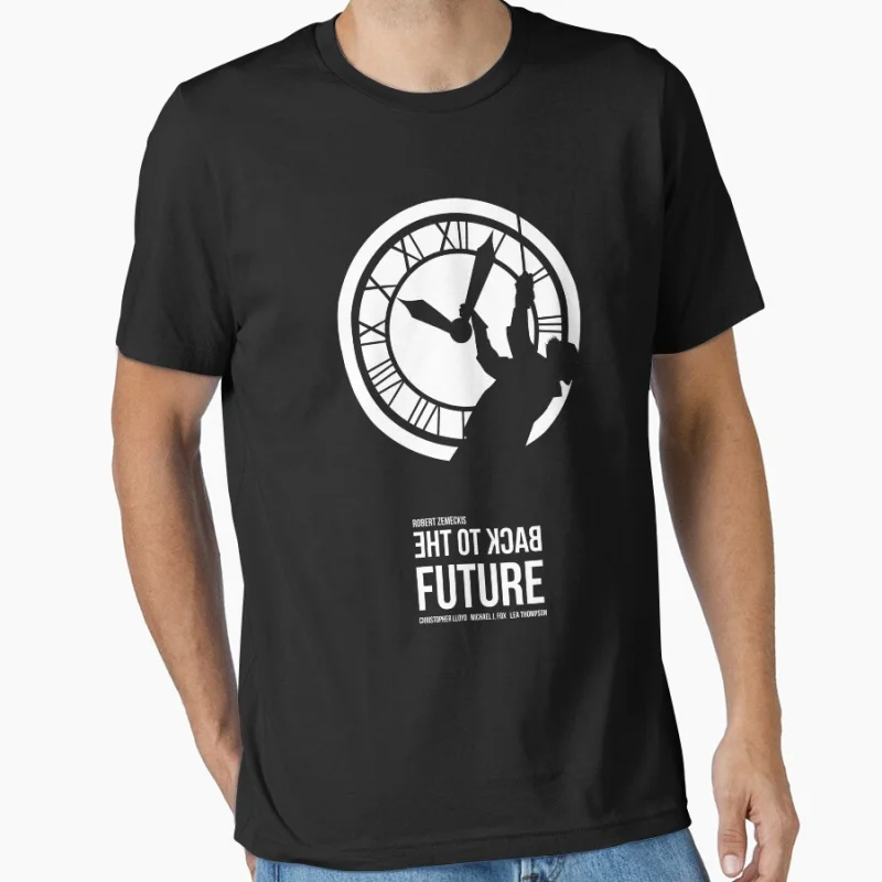 

Doc Brown & The Clock Tower Vintage sci-fi movie Back To The Future Time travel T Shirt Large size Adult S-6XL Tops