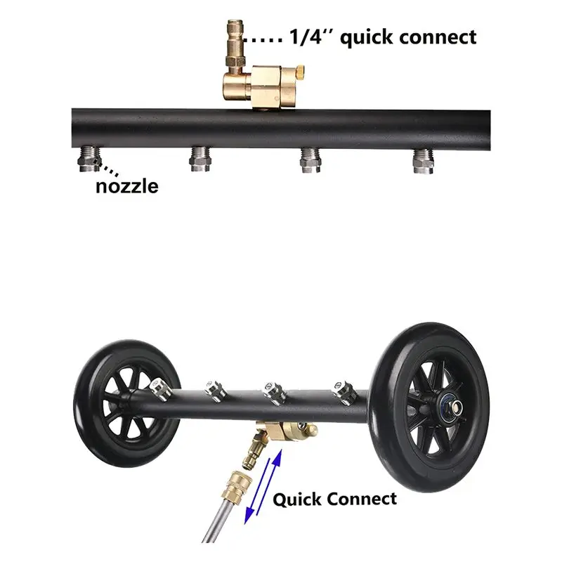 

Насадка-щетка CLOS для чистки днища автомобиля под высоким давлением, для мойки кузова, с 2 удлинителями