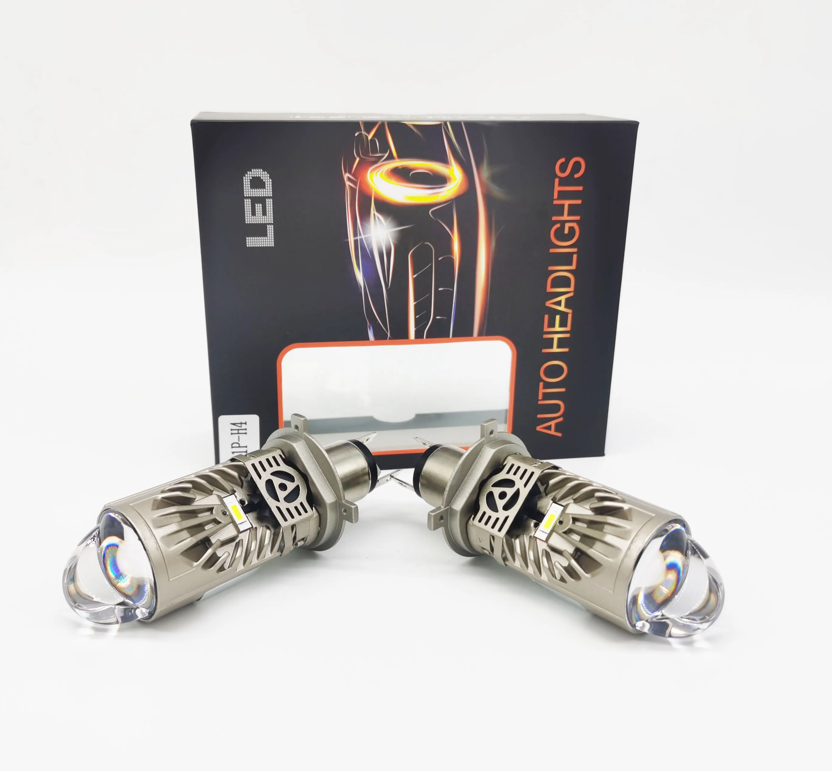 

KEPMA Pair M01P H4 9003 20000LM 200W M01P Mini LED Projector Lens Bulbs Hi/Lo Beam Car Headlight Retrofit RHD