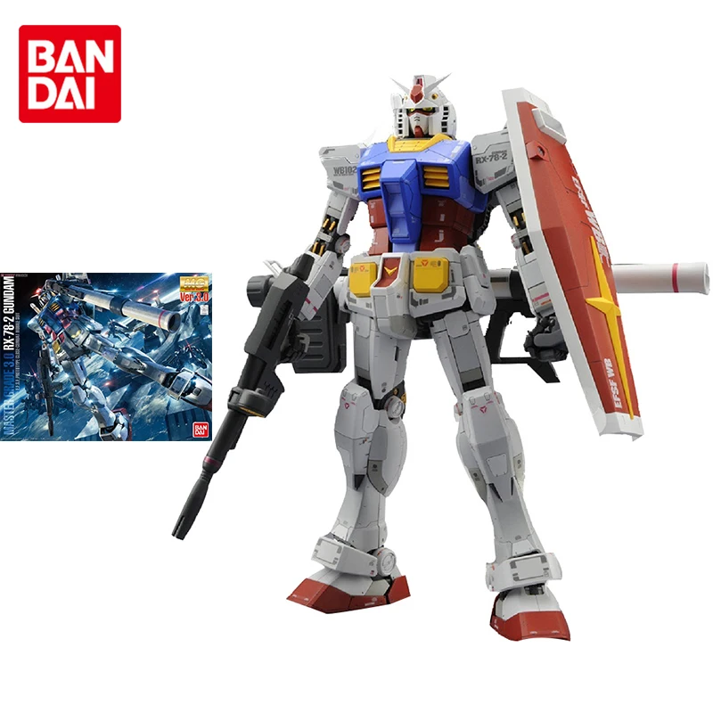 

Набор моделей Bandai Gundam, аниме-фигурка MG 1/100 RX-78-2 Gundam версия, Настоящая модель Gunpla, экшн-фигурка, игрушки для детей