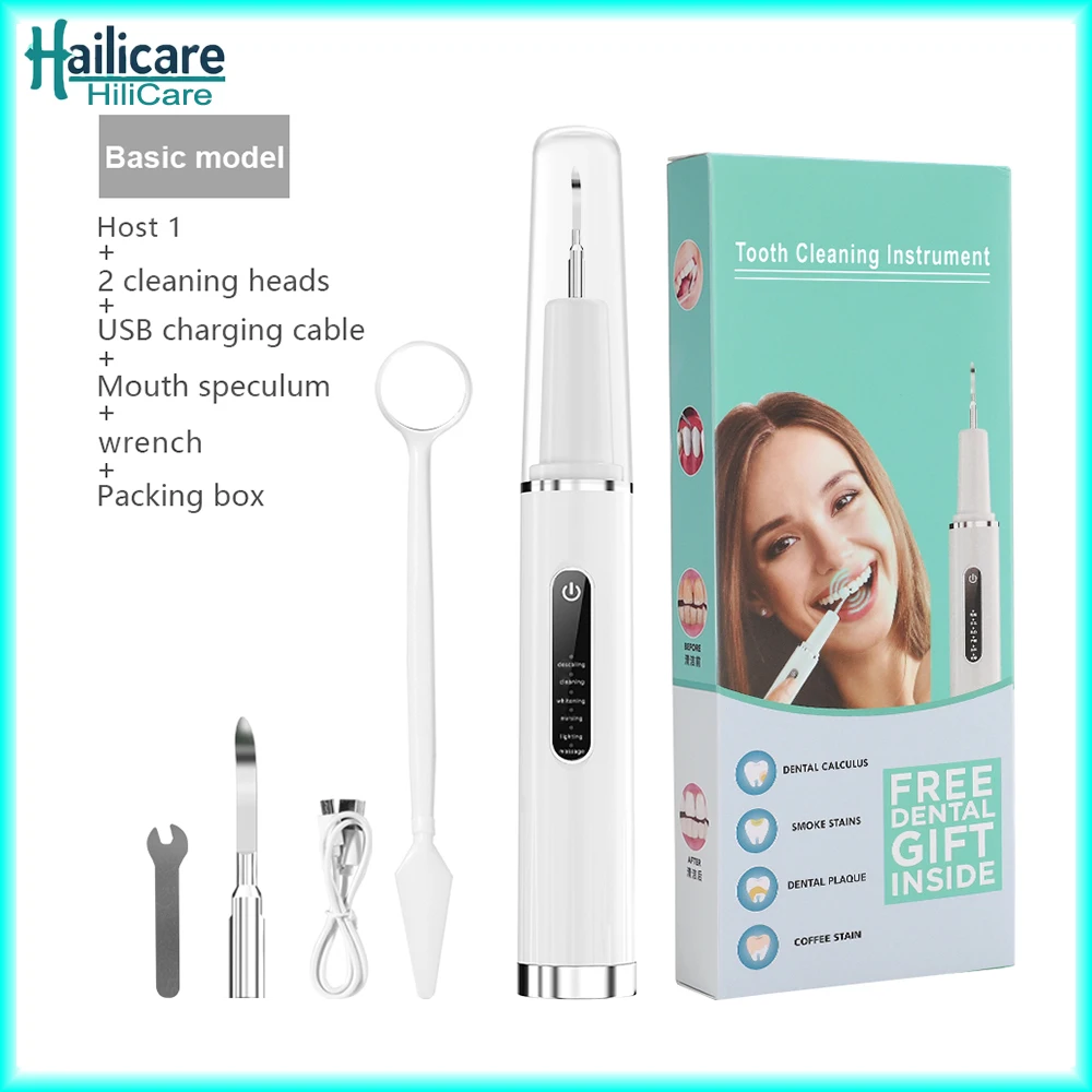 

Ultrasonic Dental Scaler Electric Sonic Teeth Cleaning Whitening Device for Teeth Tartar Stain Tooth Calculus Dental Stone Remov