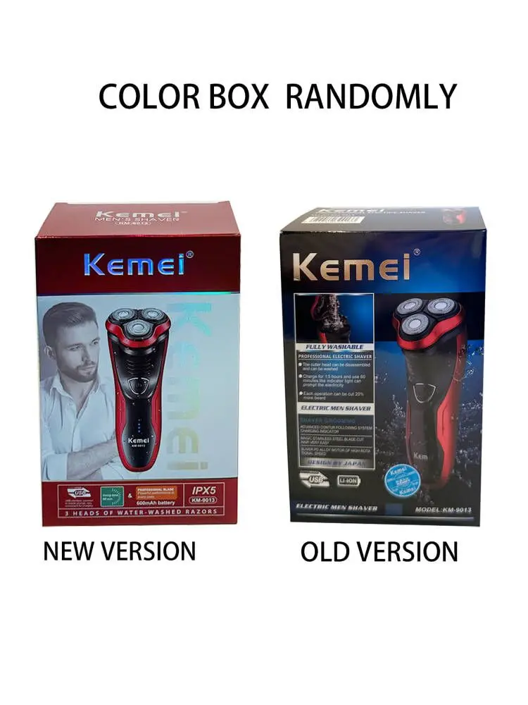 Kemei Electric Shaver Face Care Washable Beard Razor Men Shaver 3D Shaving Machine Rechargeable Trimmer