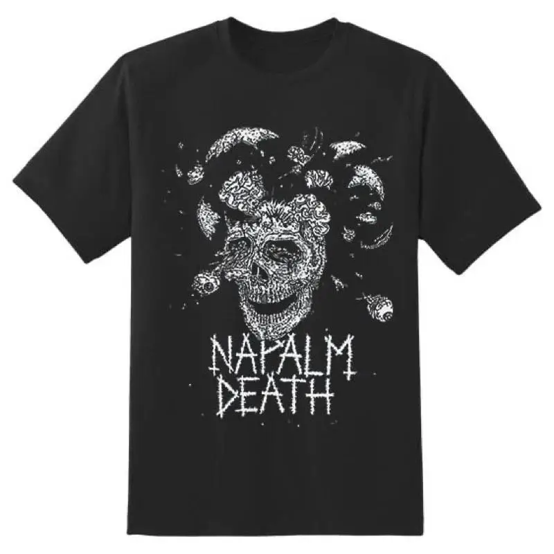 Napalm Death Skull Brain Graphic T-Shirt