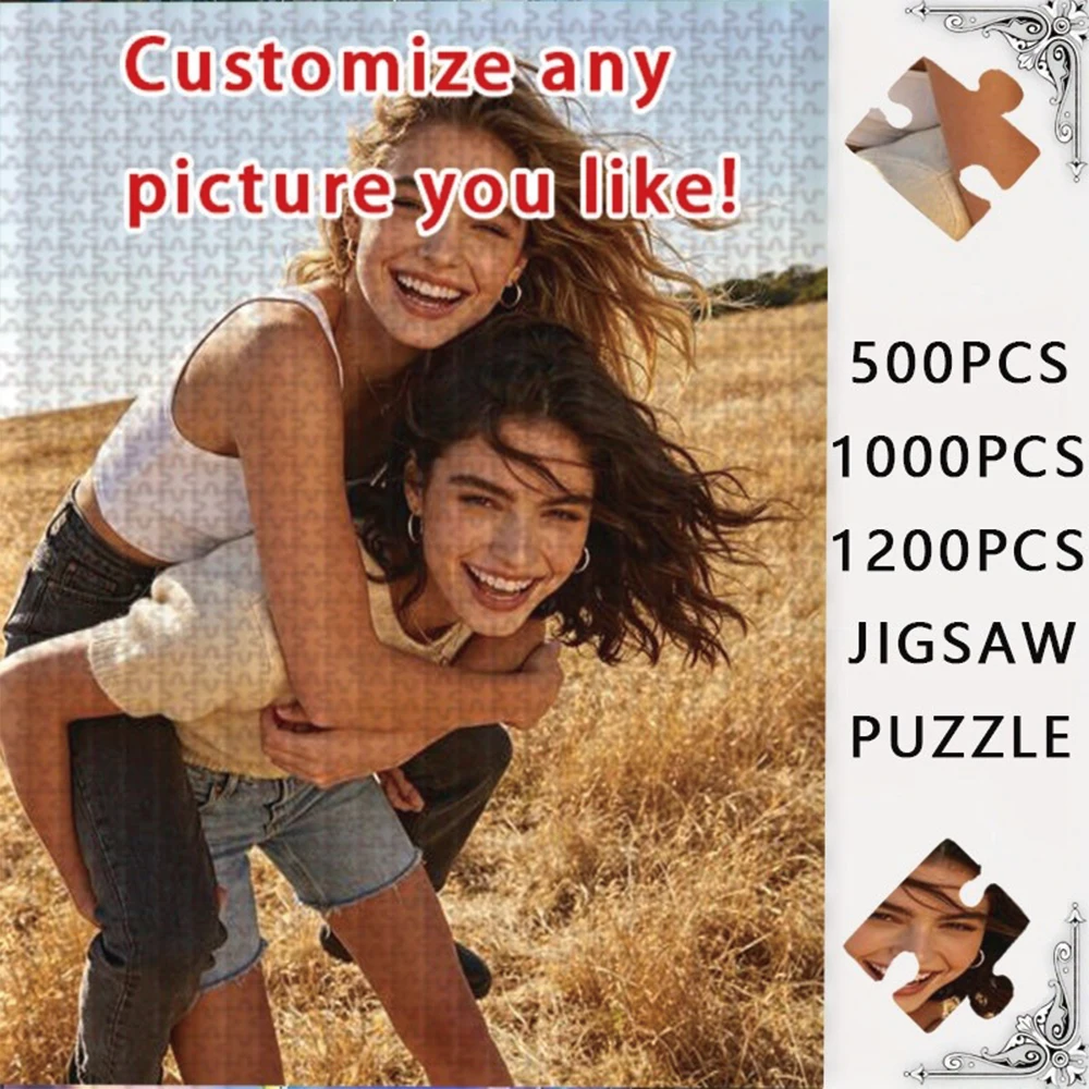 35/300/500/1089pcs Personalized Custom Photo Puzzle Selfie Photo Customize Your Puzzle To Create An One-Of-A-Kind Present.