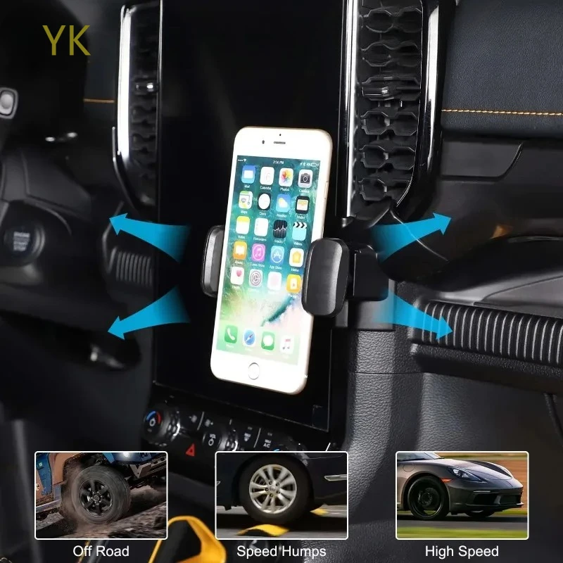 

For Ford Ranger T9 2023-25 Car Central Control Air Outlet Right Side Mobile Phone Holder GPS Navigation Bracket Car Accessories