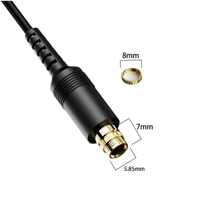35cm 80cm Gold Plated Nickel Plated Audio Head 3.5mm 3-level Stereo Male and Female With Nut Fixed Extension Cable