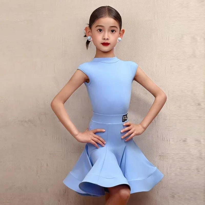 ชุดเต้นลาตินสำหรับเด็กผู้หญิง ชุดแสดงเต้นรำ ชุดเต้นบอลรูมมาตรฐานระดับชาติสำหรับเด็ก