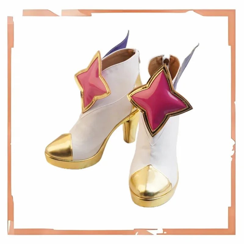

NewAhri game LOL star guardian cosplay prop PU leather shoes Halloween carnival boots custom made2025