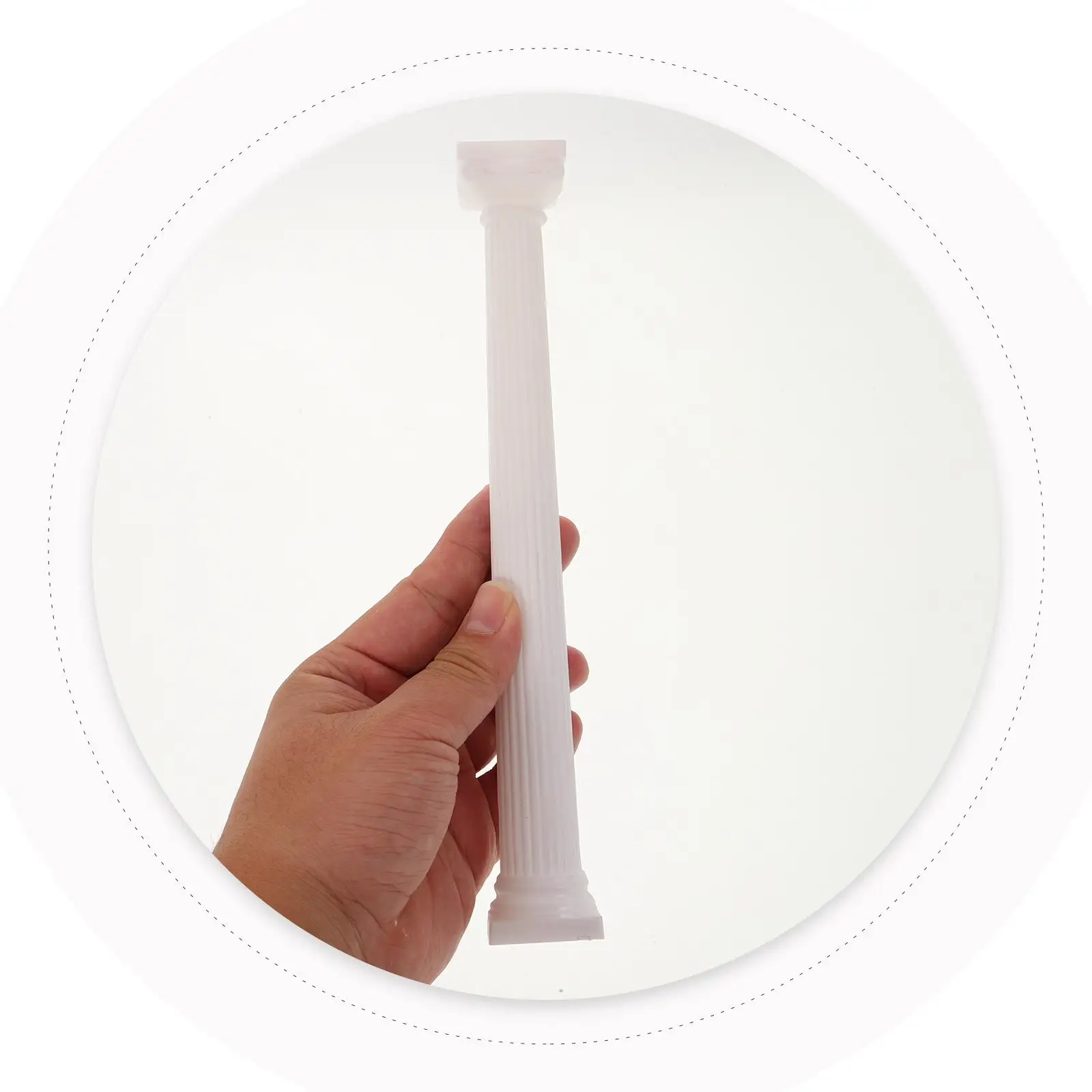 

6pcs Column Roman Pillar Statue Mini Column Photo Prop Sand Table Roman Pillar Decor Mini Plastic Photo Prop Statue