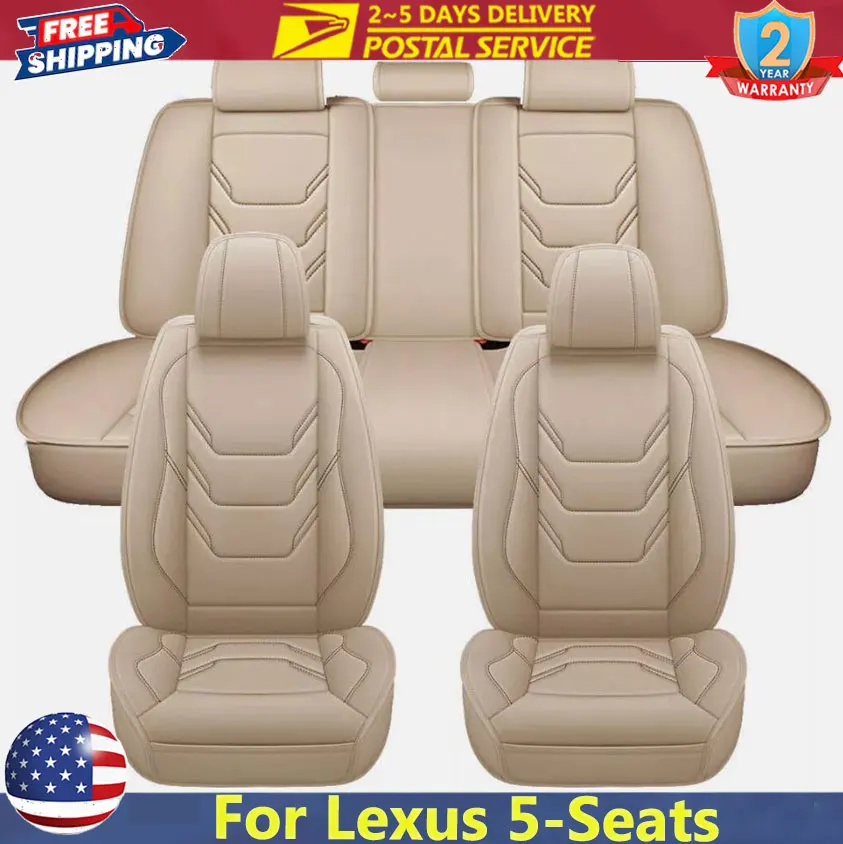 

Универсальные чехлы на автомобильные сиденья для Lexus, кожаные чехлы на автомобильные сиденья, 5 сидений, передний и задний полный комплект, защитные накладки, внутренняя подушка сиденья