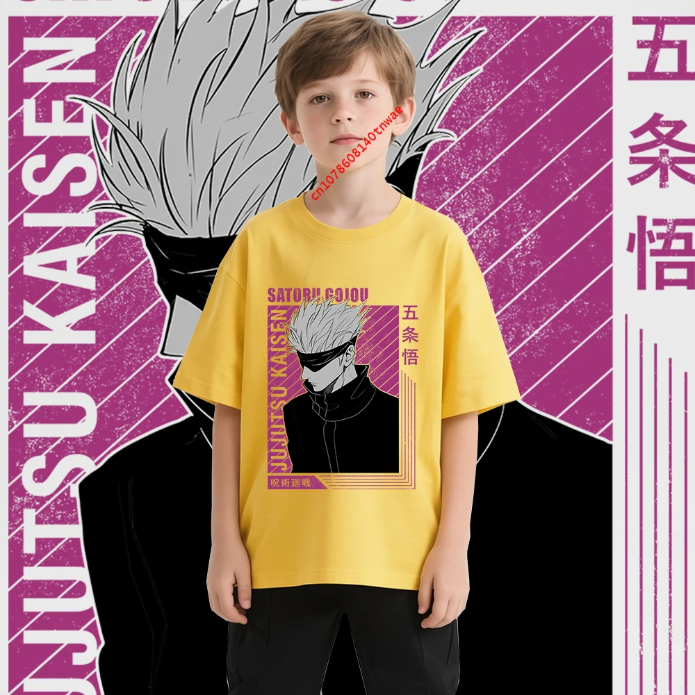 criancas-algodao-t-camisa-jujutsu-kaisen-gojo-satoru-anime-impressao-meninos-manga-curta-camiseta-casual-topo-respiravel-criancas-roupas