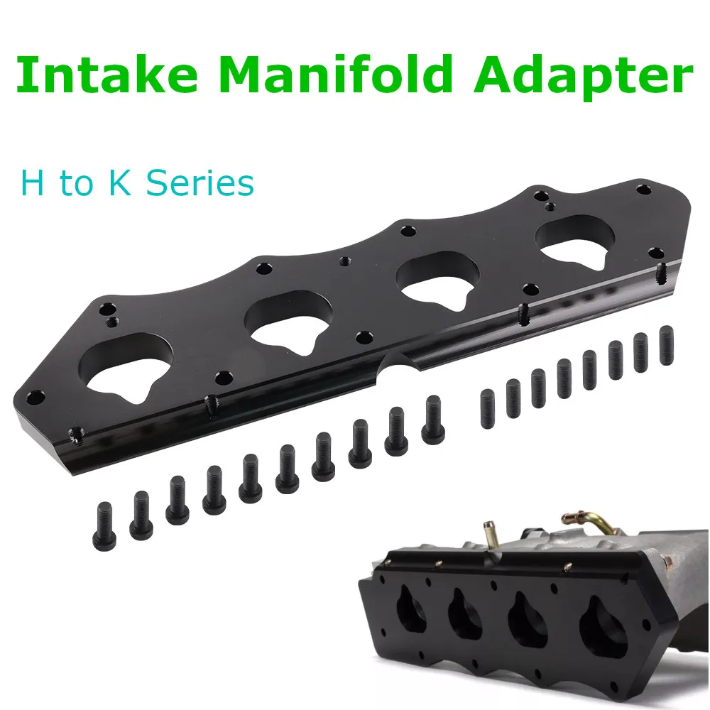 

Intake Manifold Adapter Flange For Series H To K For Honda Acura Pro K-Series H2K K2H Black Silver Anodized ALUMINUM