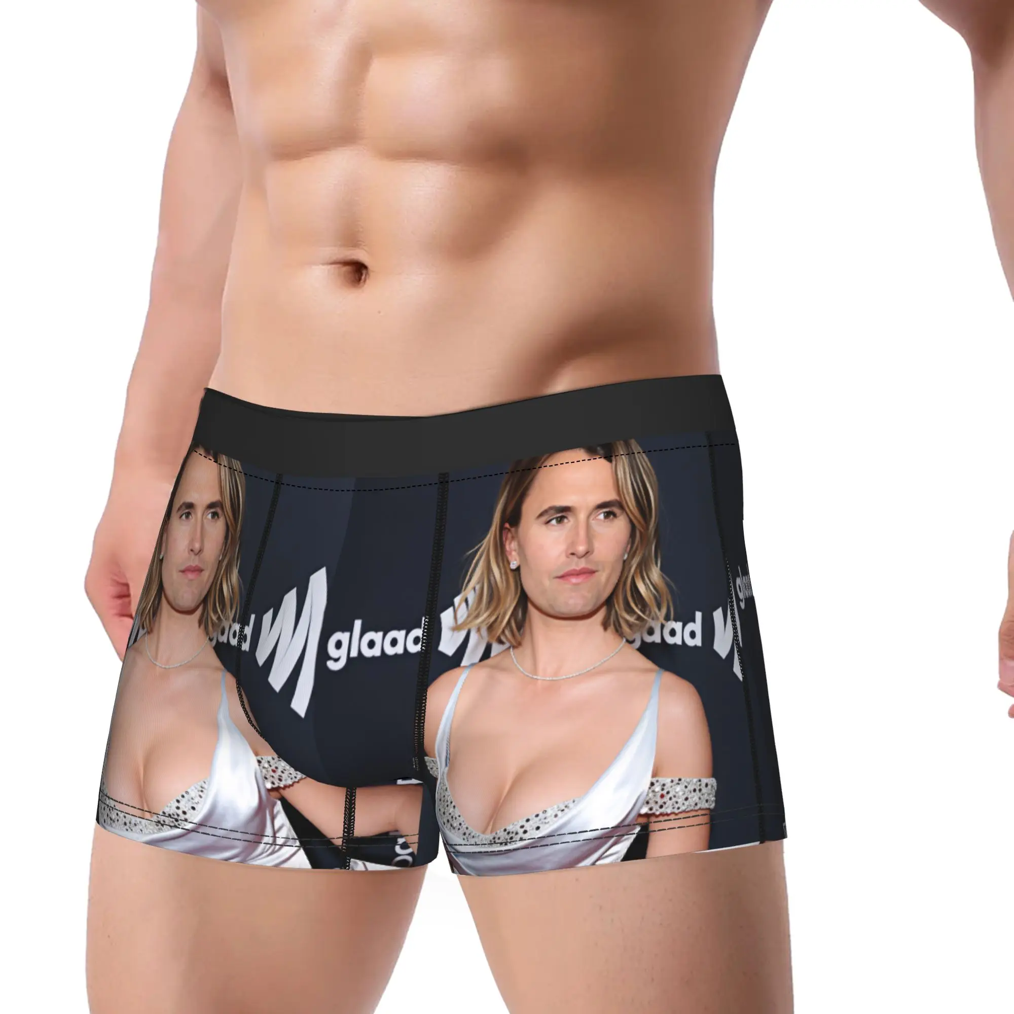 Charlie Kirk Glamour Portrait Meme Boxershorts  Pouch Underwear Hot Sale Printing Boxer Brief Novelty Men Panties Plus Size 2XL