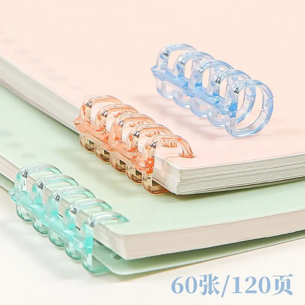1Pcs Binding Spines Snap Split Binder Rings A4 A5 A6 Notebook Learning Cards Loose Leaf Stationery Office Supplies 5 Ring