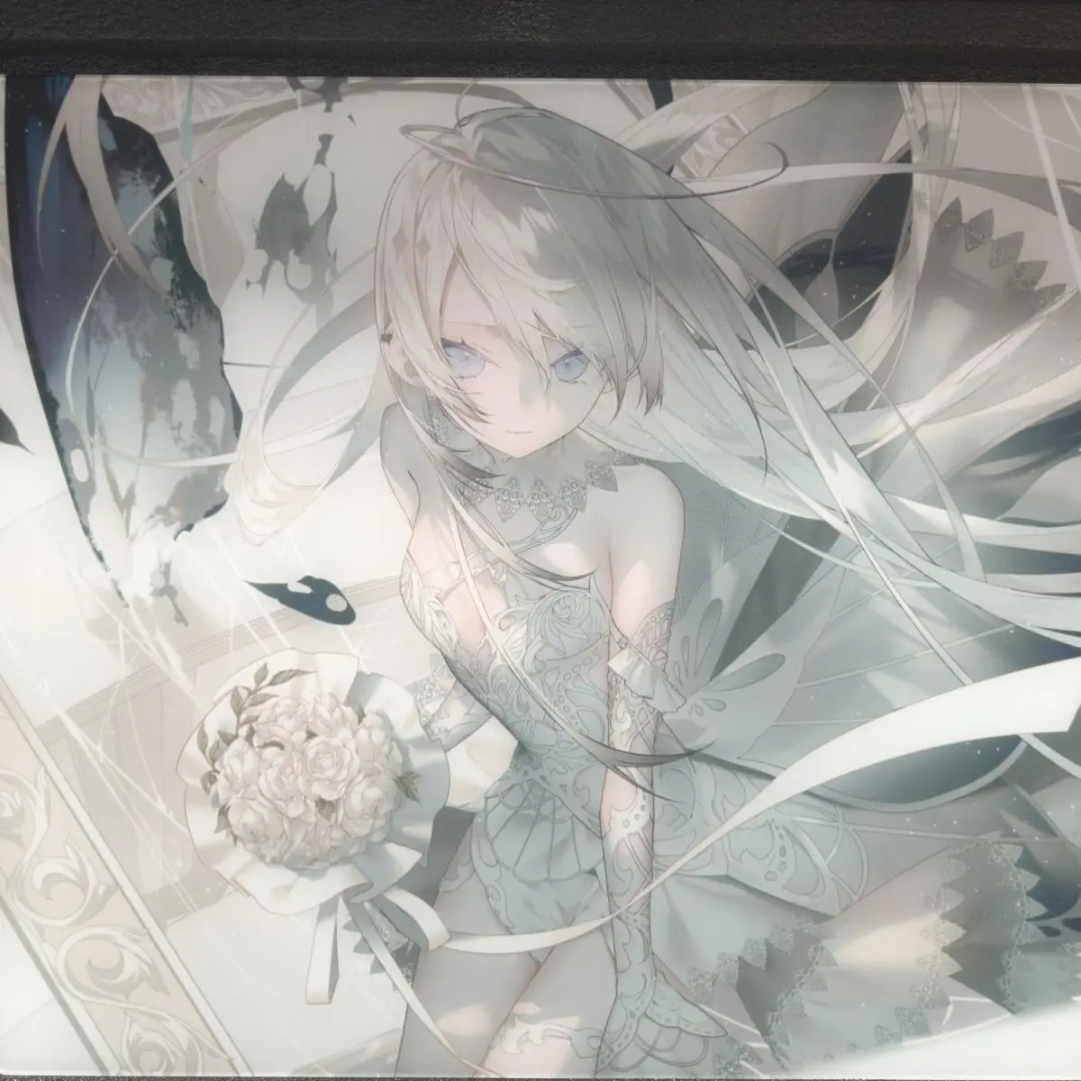 Japanese Anime Sexy Girl FlowerY2K Glass Gaming Mouse Pad Anti Slip Frosted Surface Desk Mat Tempered Upgrade FPS Office Esports