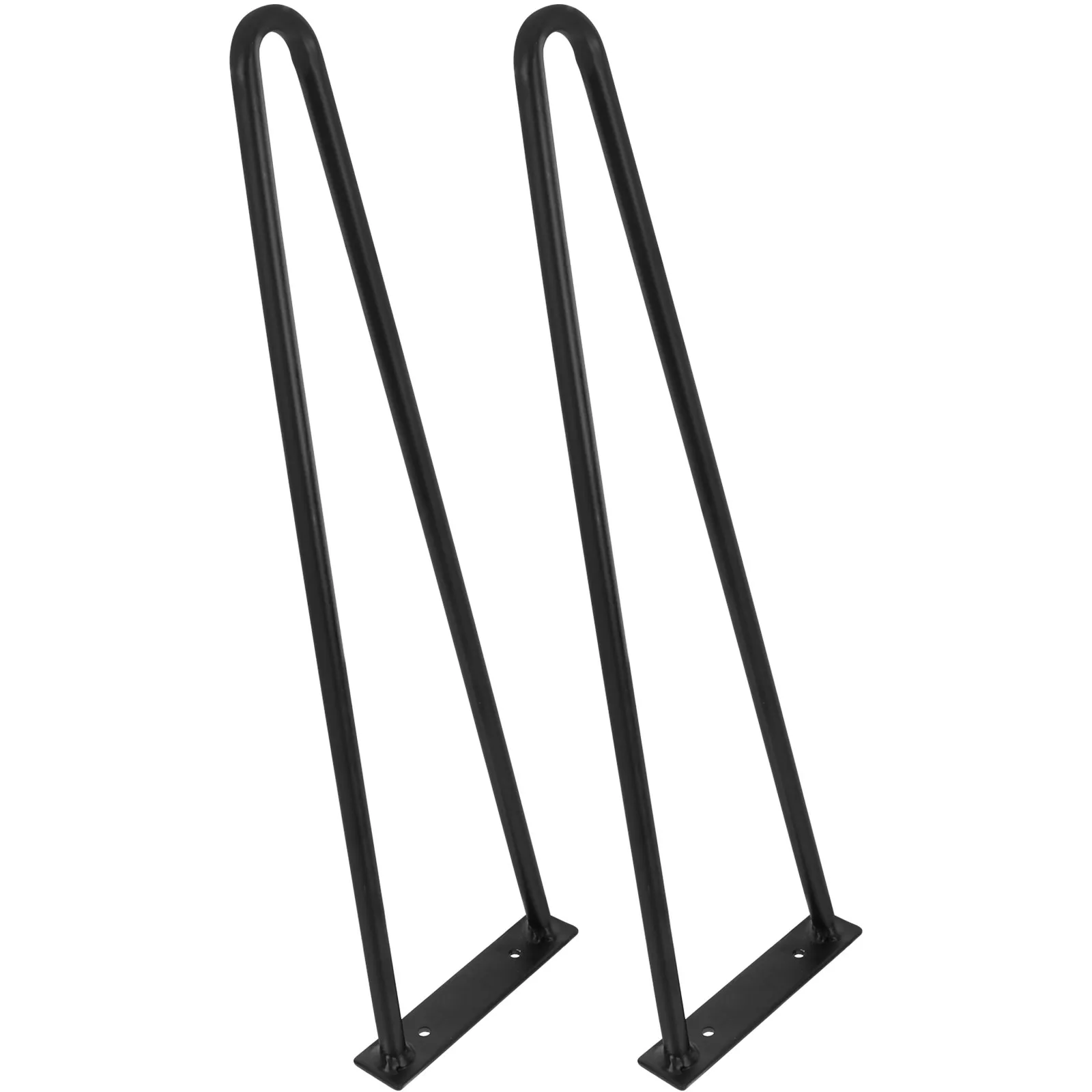 

U Shaped Metal Furniture Legs 2 Pcs with Felt Pads Durable Cabinet Table Leg Replacement for Sofa Couch Bed Dresser Black