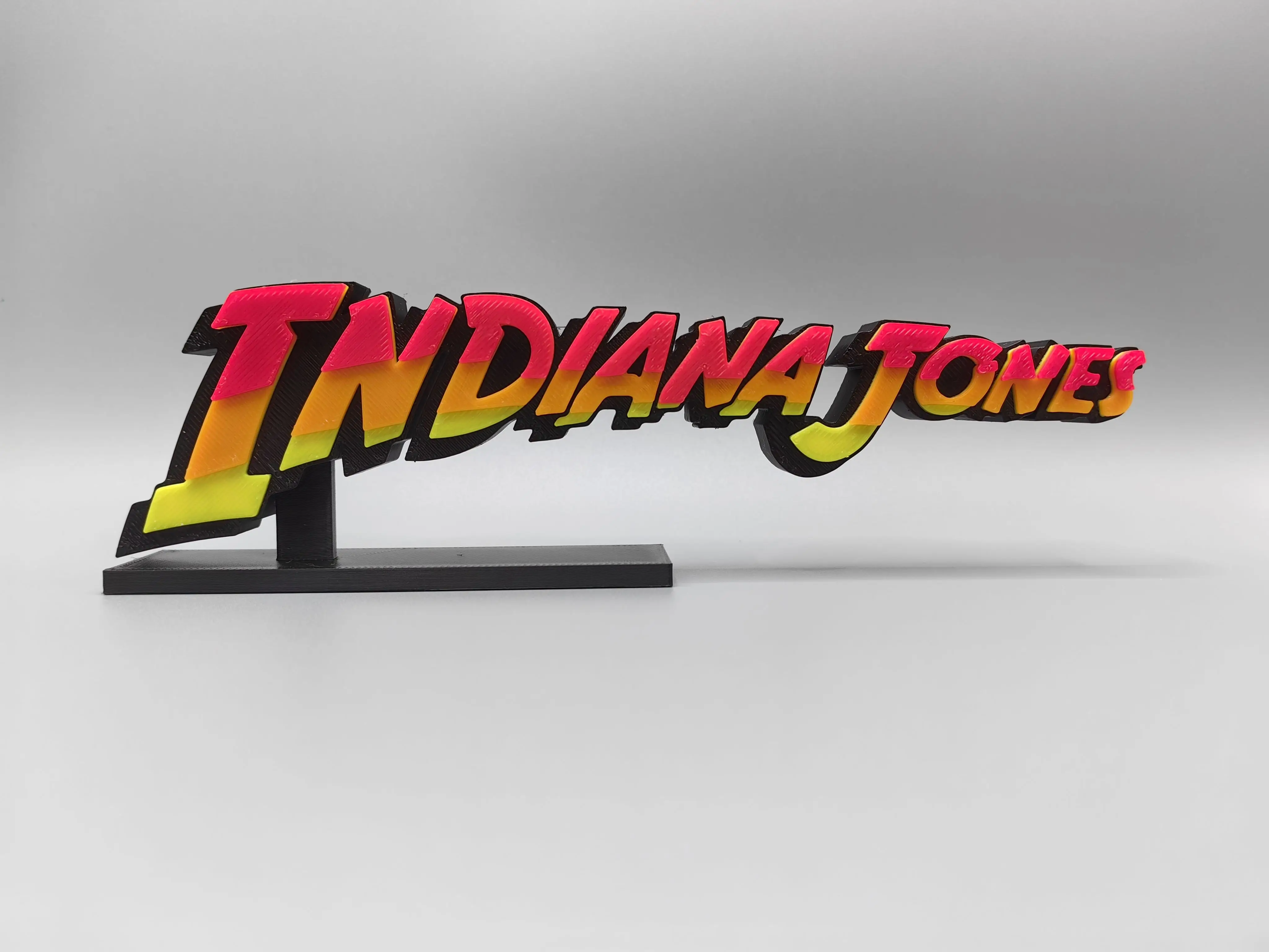 Indiana Jones The Matrix Iron Man Back to the Future 3D printing Logo Film Standing Brand Nameplate Decoration