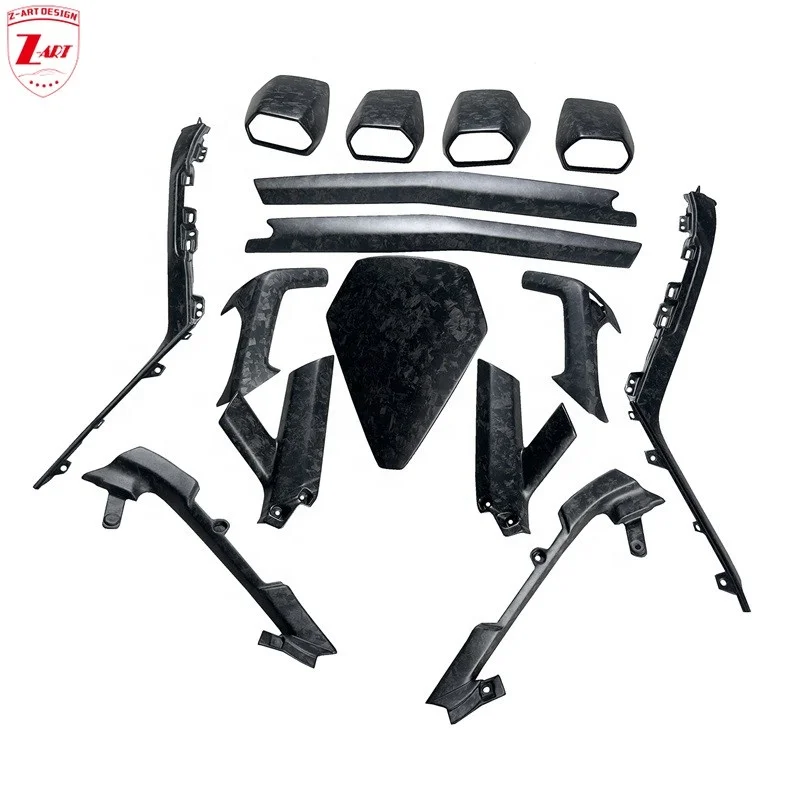 Z-ART Dry Carbon Fiber Interior Kit For Lamborghini Huracan EVO Prepreg Carbon Fiber Dashboard Panel For Huracan EVO Syder
