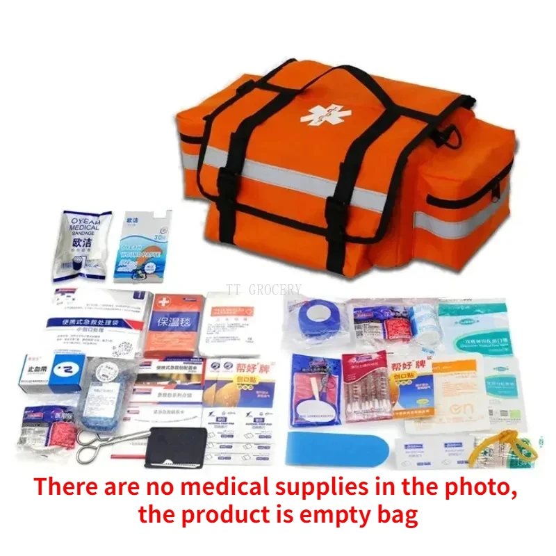 Bolsa médica familiar para Trauma, paquete de emergencia al aire libre, Kit de primeros auxilios, equipo de Camping, paquete vacío