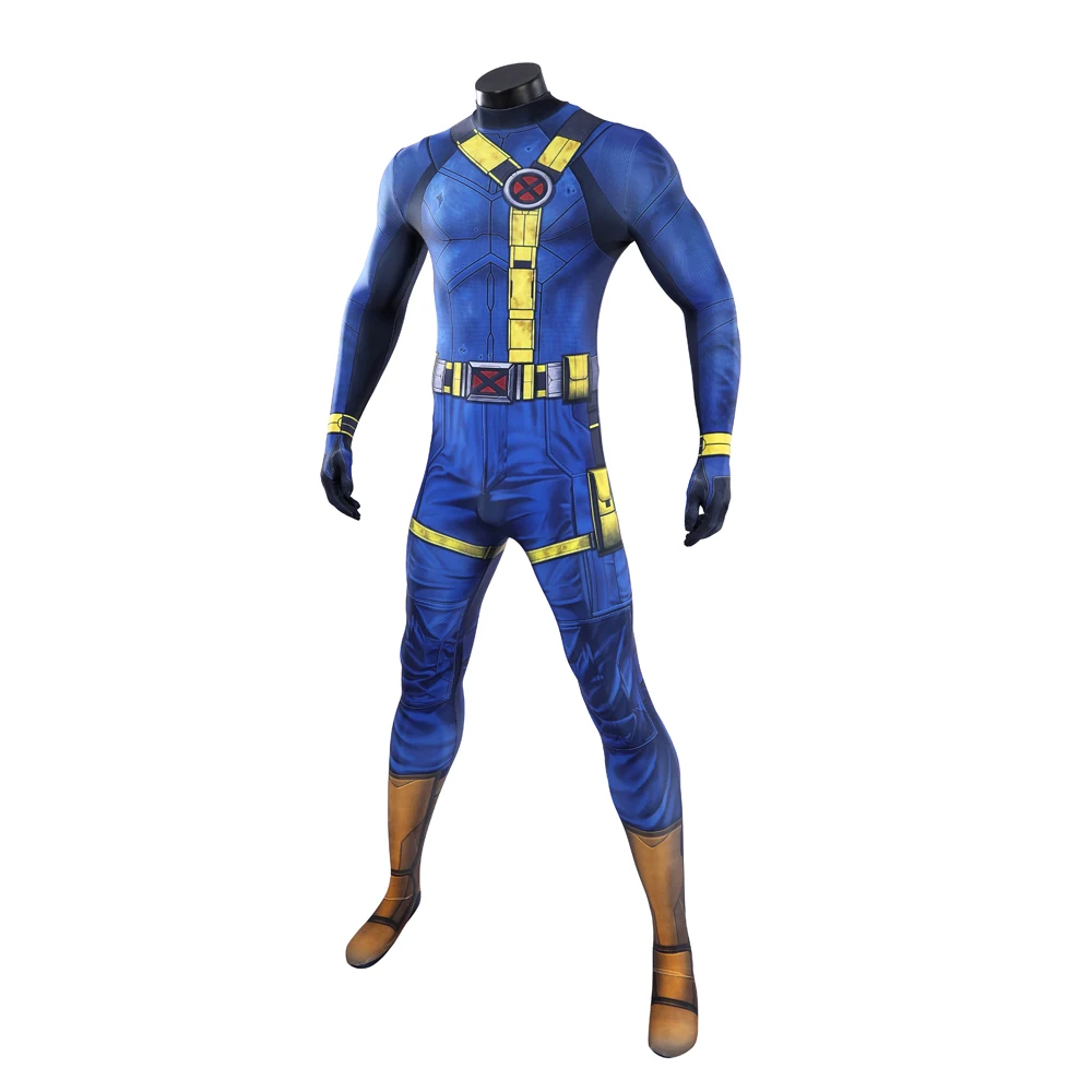 Superhero Scott Summers Cosplay Jumpsuit 3D Printing Costume Halloween Carnival Party Suit view 2
