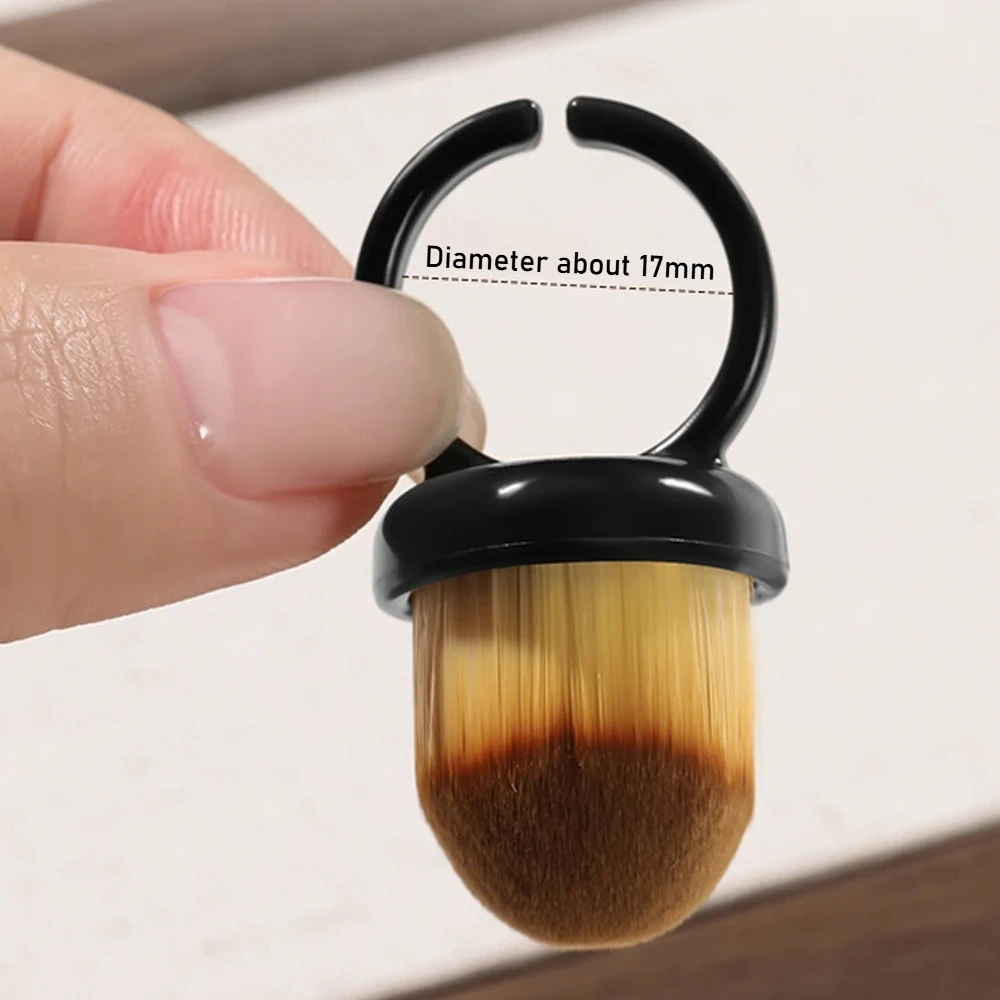 المهنية مسمار الغبار فرشاة رسومات أظافر فرشاة حلقة على شكل إزالة هلام البولندية الغبار أداة تنظيف النساء مانيكير الملحقات #6