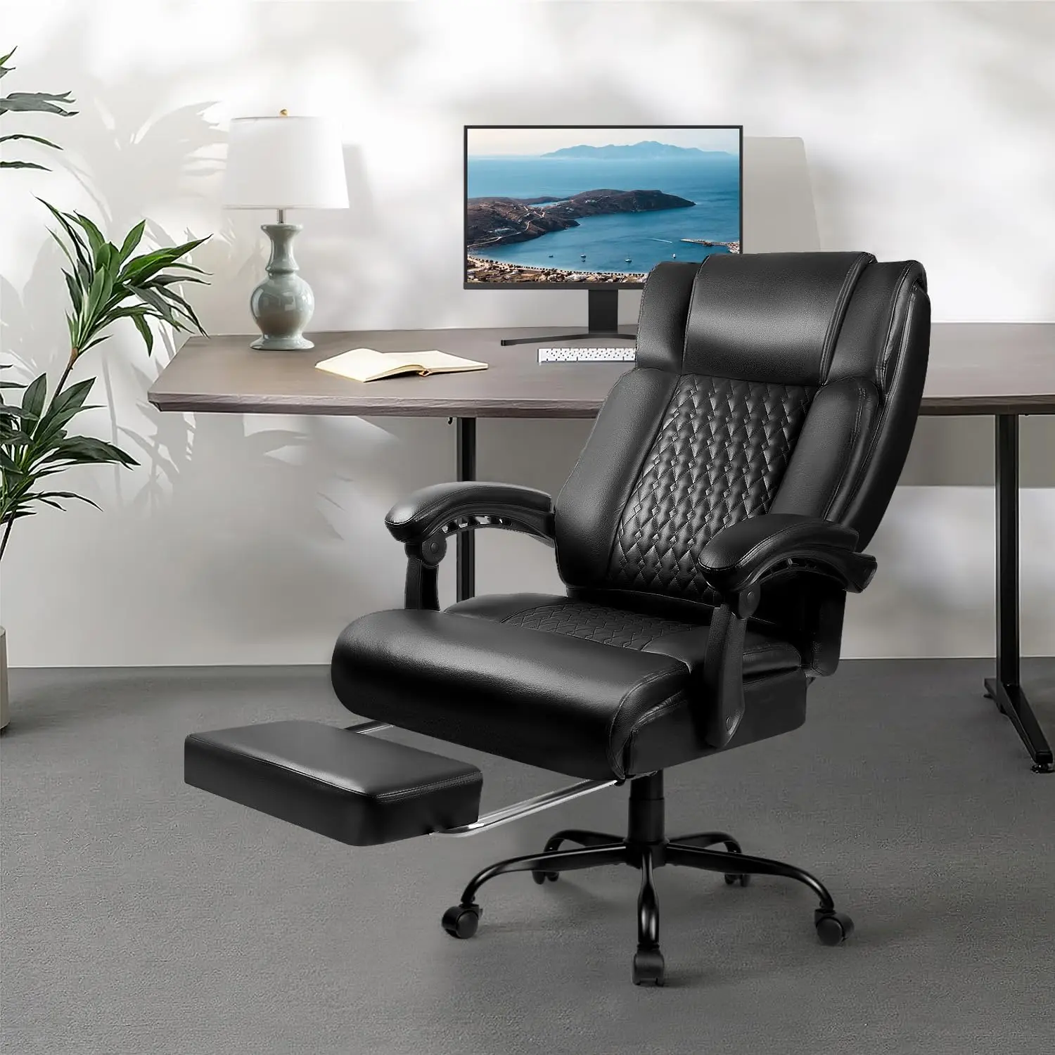 Vitesse Office Chair,Executive Heavy Duty Office Chair With Foot Rest Ergonomic High Back Computer Gaming Chairs Home Office