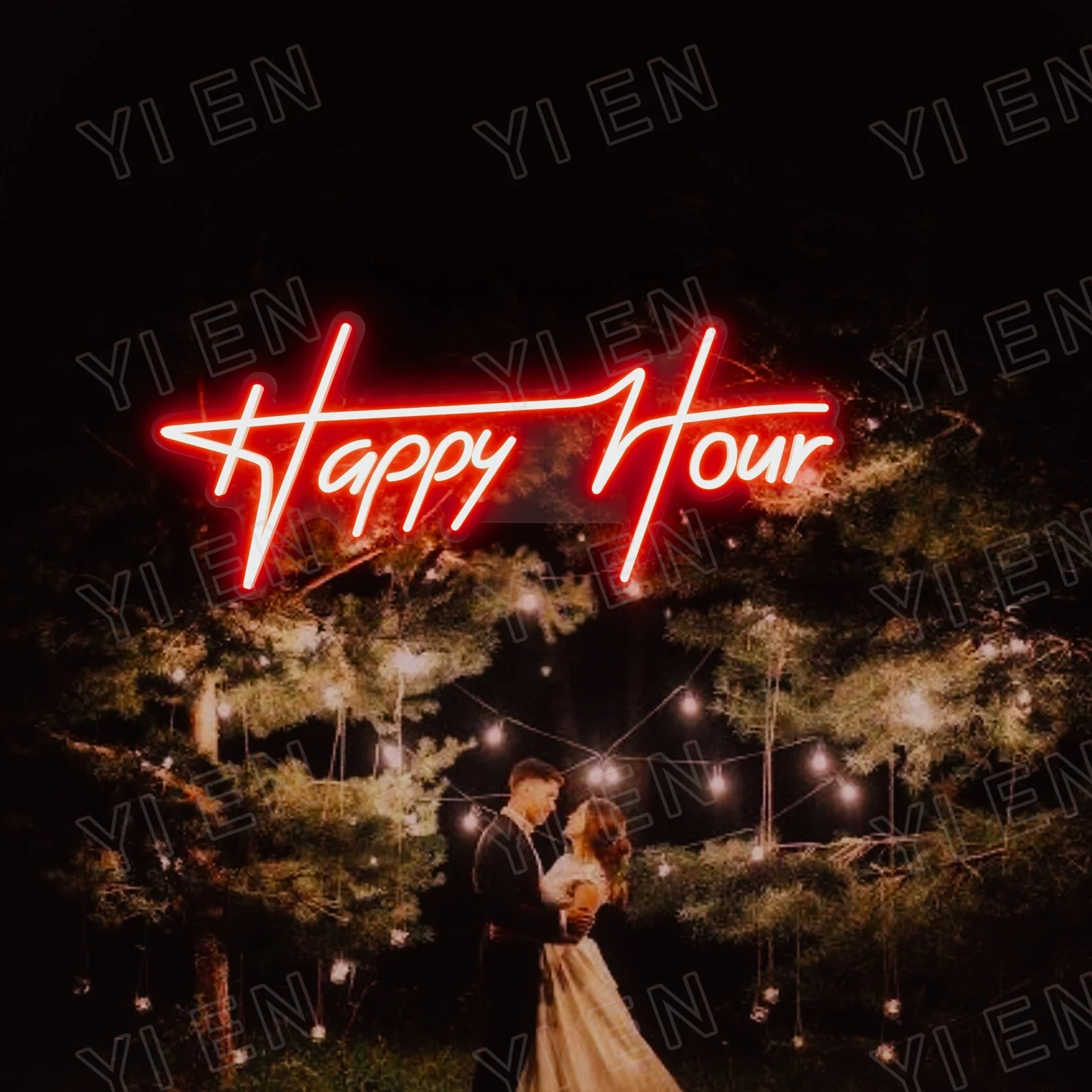 Happy Hour Neon Sign, decorazioni per matrimoni, decorazioni per feste, LED Light Sign Neon Art Room Wall Decor, Neon Sign, camera da letto, personalizzato