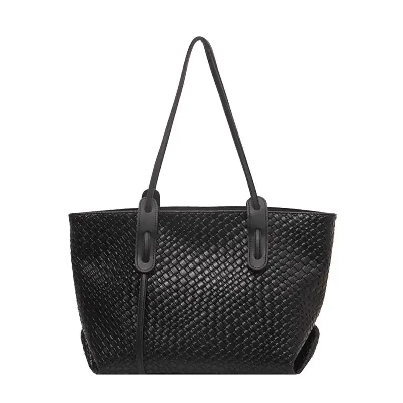 2024 New Style Autumn/winter Fashion H7 Vintage Diamond Woven Large-capacity Bag for Women Tote Niche All-in-one Shoulder Bag