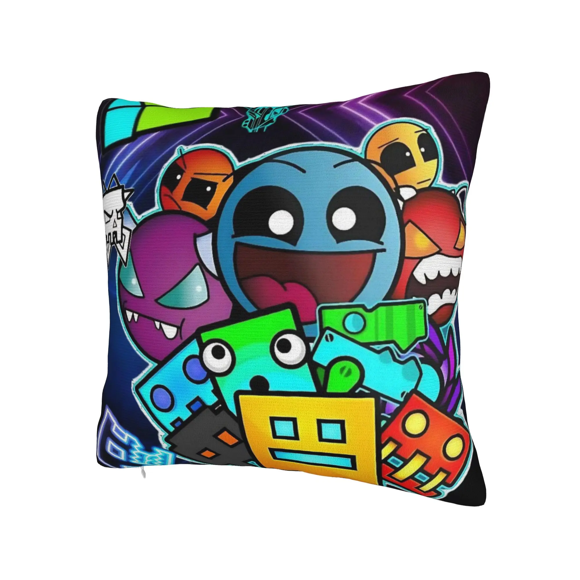 Decorative Pillow Covers Geometry Dash Games Stuff Home  Throw Pillow Case Cover Drop Shipping Multiple Sizes