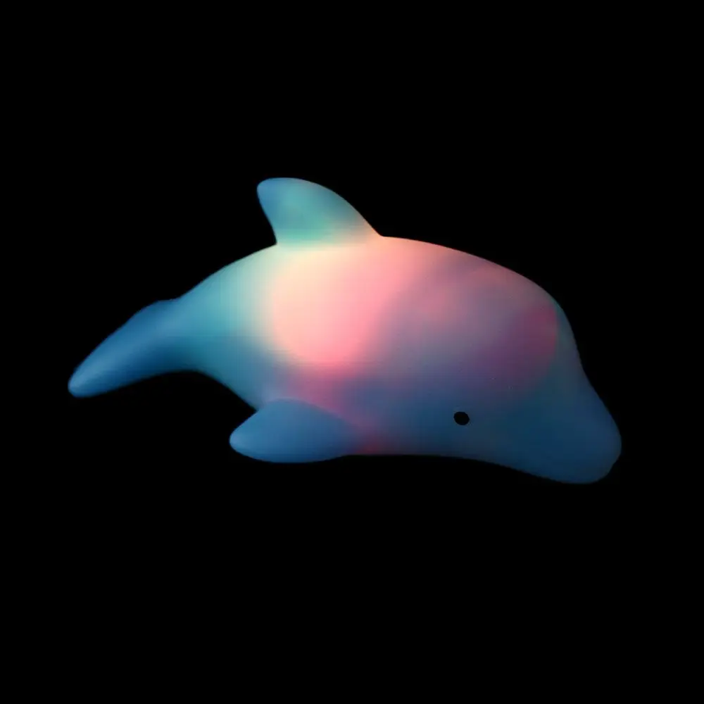 Floating Swim Toys Luminous Children Baby Dolphin Bath Toys Up Water Floating Toy LED Lamp Bath Toys Glowing Beach Toys