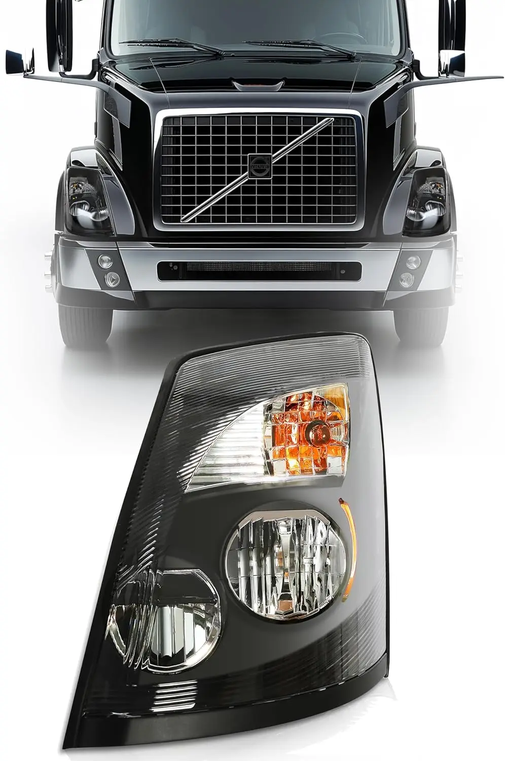 

Левая светодиодная фара, совместимая с 2004-2018 Volvo VNL VNX VNM, сменный жгут проводов лампы для 82329590 82329124 2214124