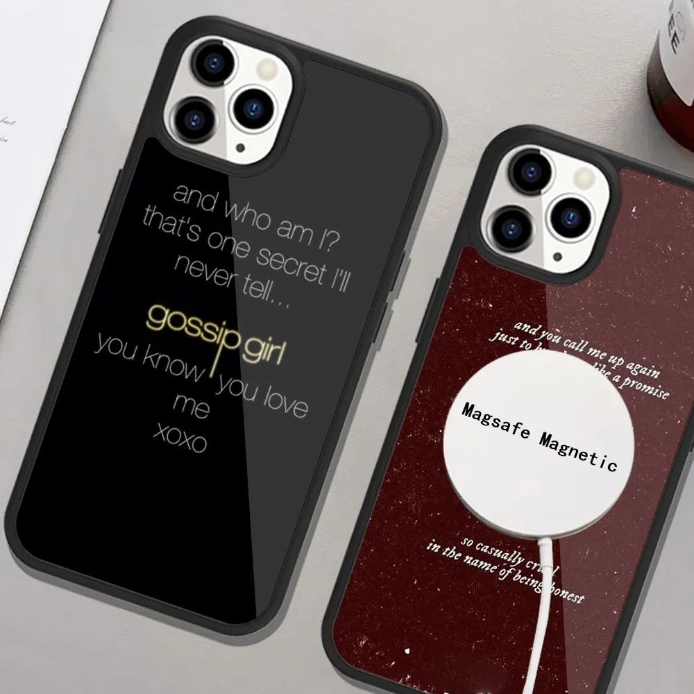 You Know You Love Me XOXO Gossip Girl Phone Case For iPhone Magsafe Magnetic 15 14 13 12 11 Plus Pro Max Wireless Charging