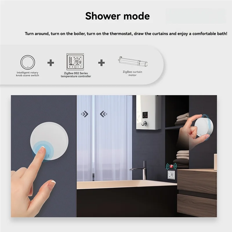 스마트 라이프 앱을 통한 원활한 무선 장면 제어를 위한 FFYY-Zigbee 배터리 구동 스마트 노브 스위치