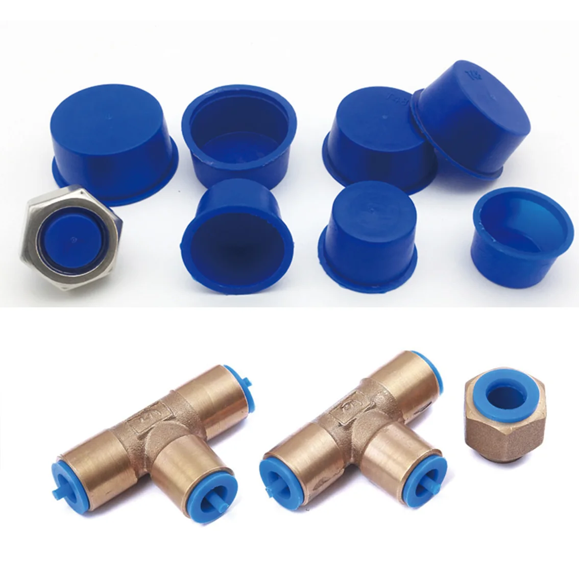 1/2/5PCS Blue Tapered Thread Plastic T-Plug ZD-5 to ZD-105 Threaded Hole Sealing Cap Stopper Pipe Oil Cylinders Valves